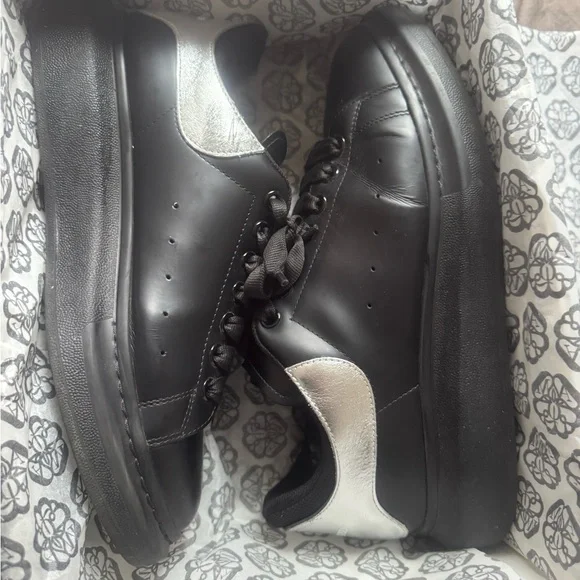 Black and Silver Men's Sneakers